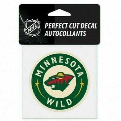 Minnesota Wild Round 4" x 4" Perfect Cut Color Decal