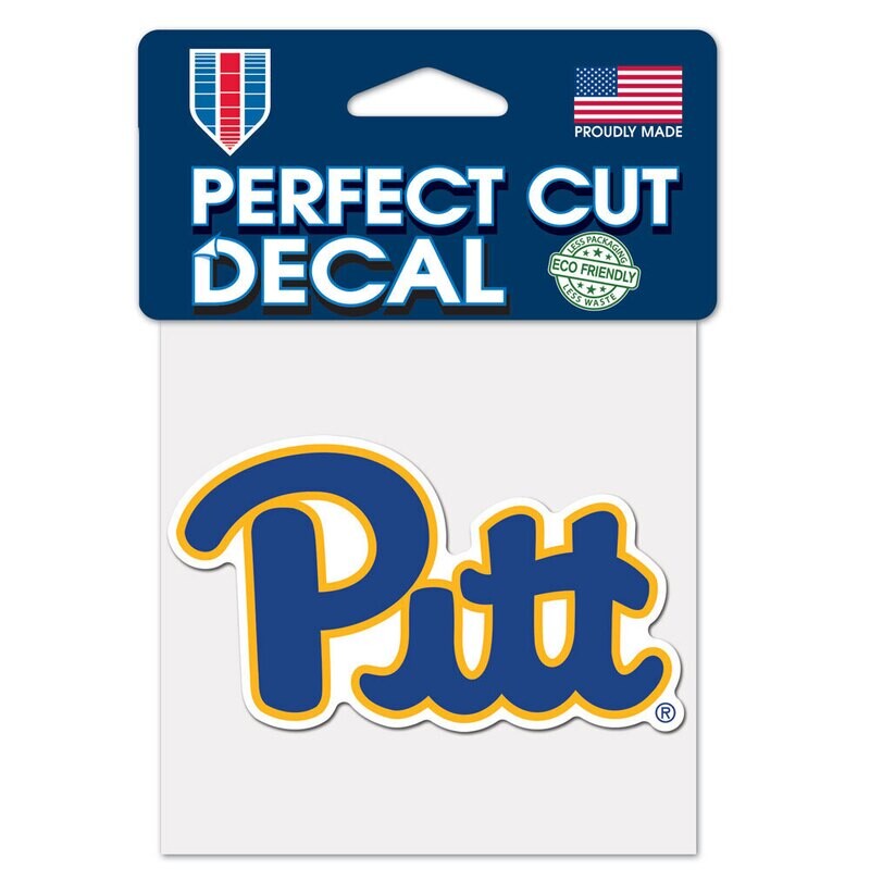Pitt Panthers 4" x 4" Perfect Cut Color Decal