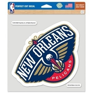 New Orleans Pelicans 8 New Orleans Pelicans 8" x 8" Perfect Cut Color Decal