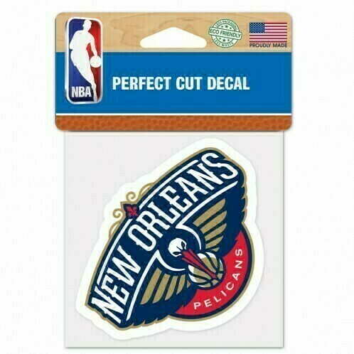 New Orleans Pelicans 4" x 4" Perfect Cut Color Decal