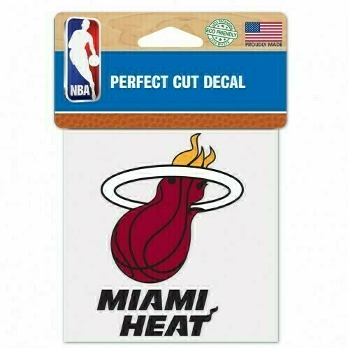 Miami Heat 4" x 4" Perfect Cut Color Decal
