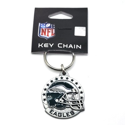 Philadelphia Eagles Helmet w/Stars Metal Key Ring Philadelphia Eagles Helmet w/Stars Metal Key Ring
