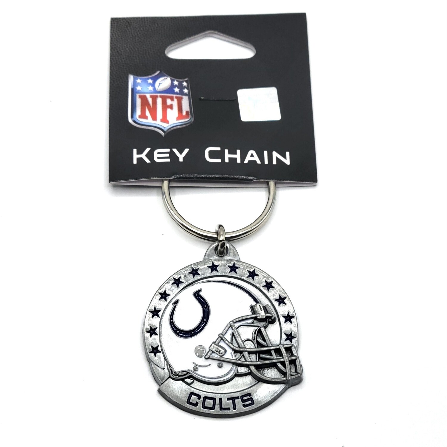 Indianapolis Colts Helmet w/Stars Metal Key Ring