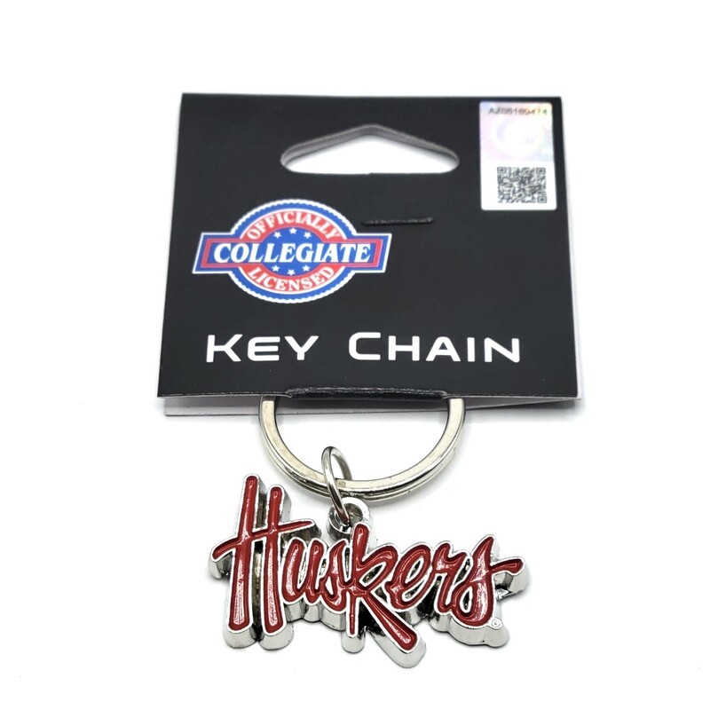 Nebraska Cornhuskers Metal Logo Key Ring