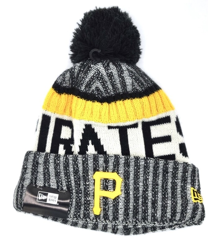 Pittsburgh Pirates Men's New Era Cuffed Pom Knit Hat