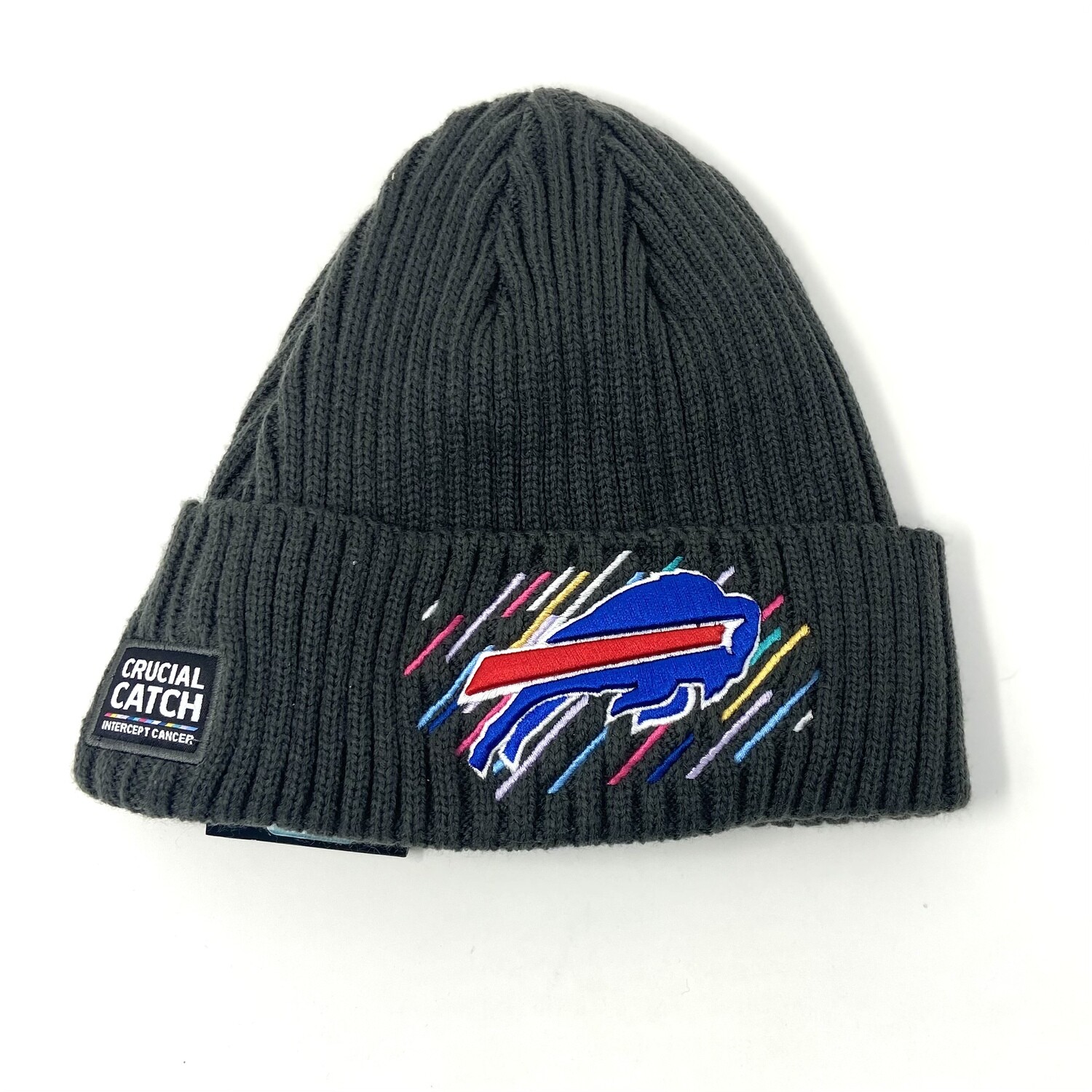 Buffalo Bills New Era Crucial Catch Cuff Pom Knit Hat
