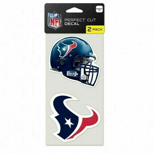 Houston Texans 4" x 8" Perfect Cut 2 Piece Decal