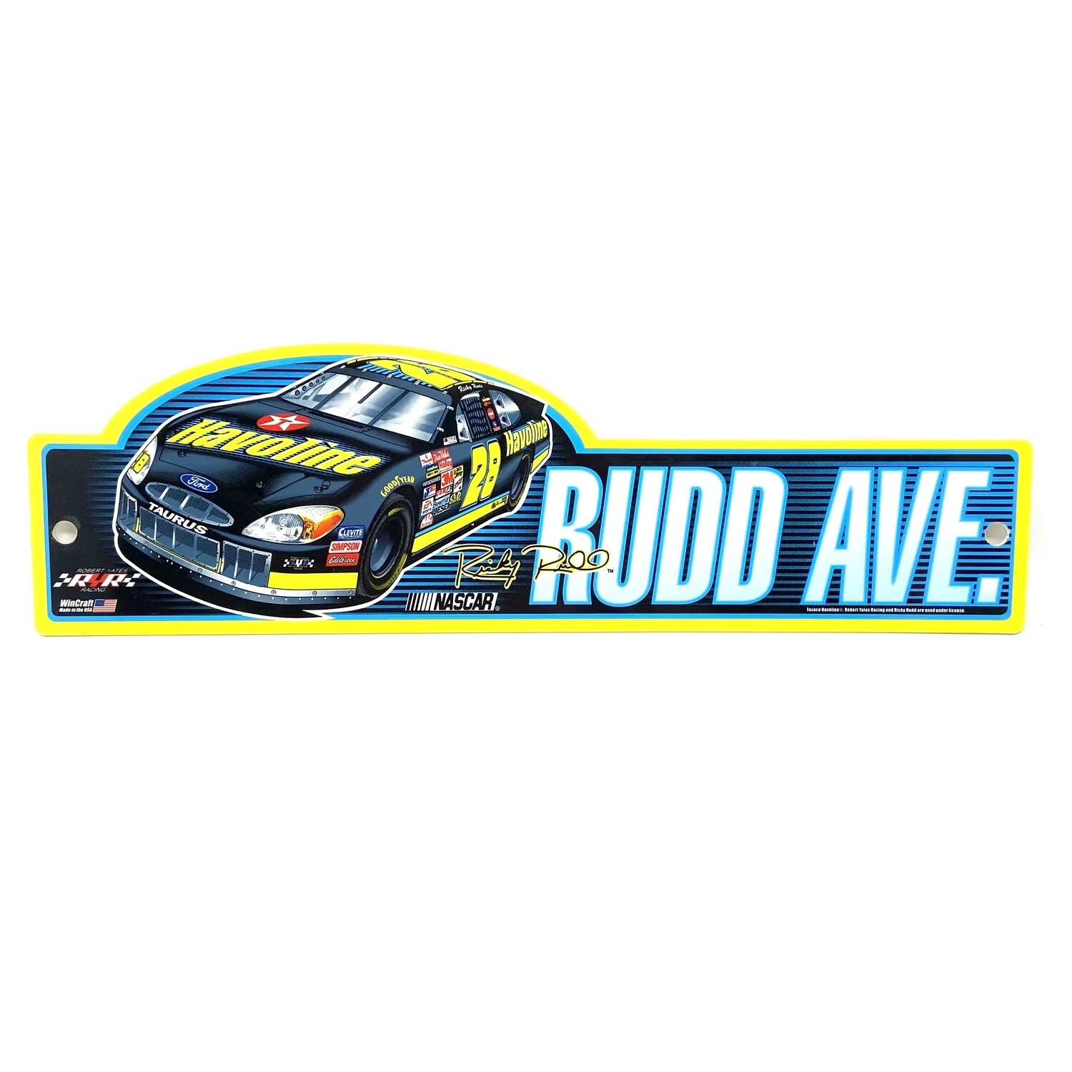 Ricky Rudd 3.75" x 18" Street Sign