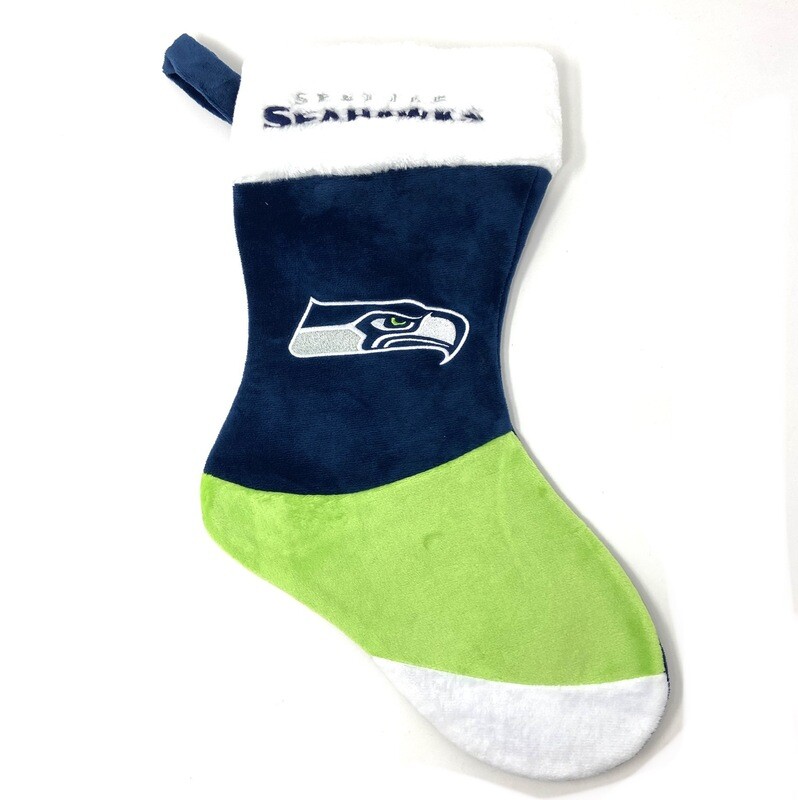 Seattle Seahawks Color Block Christmas Stocking Seattle Seahawks Color Block Christmas Stocking