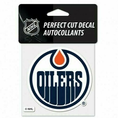 Edmonton Oilers 4" x 4" Perfect Cut Color Decal
