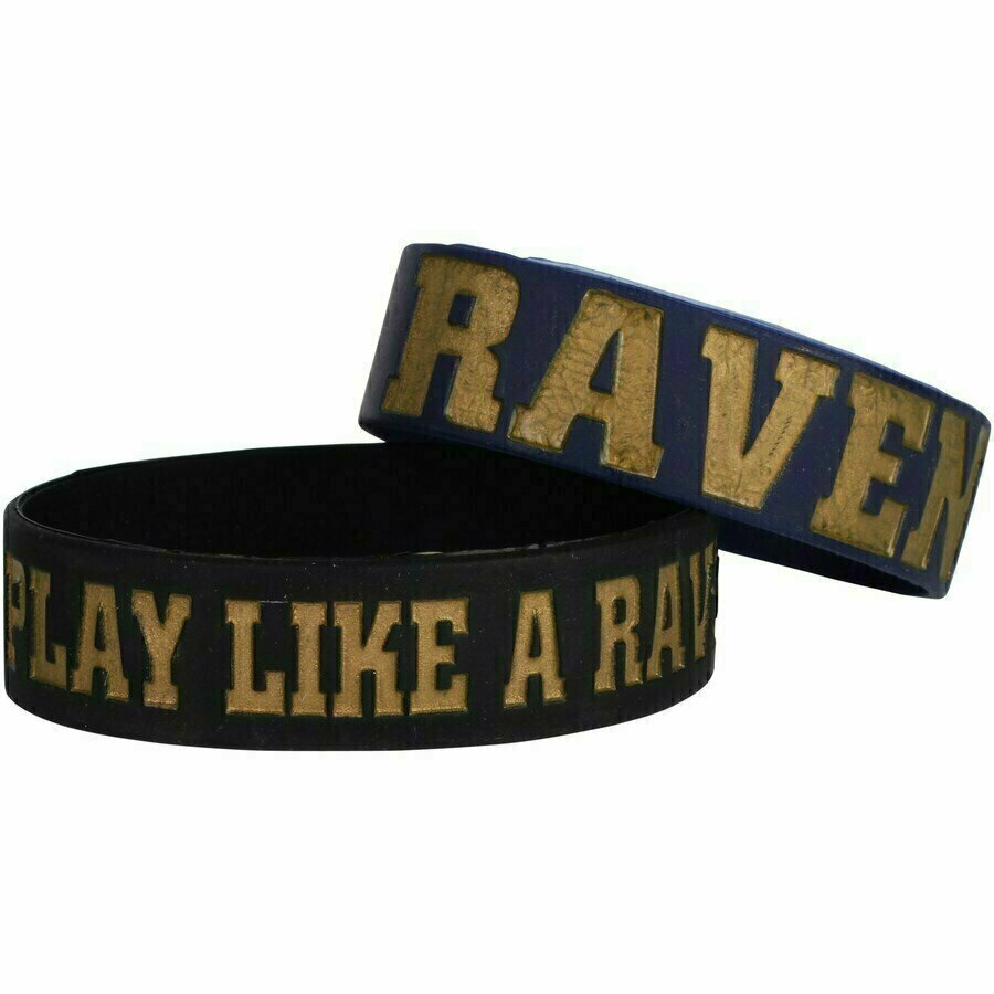 Baltimore Ravens Rubber Bulk Wrist Bands