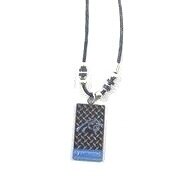 Carolina Panthers 20" Diamond Plate Rope Necklace
