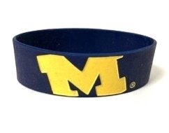 Michigan Wolverines Rubber Bulk Bandz Team Bracelet