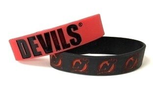 New Jersey Devils Rubber Bulk Wrist Bands