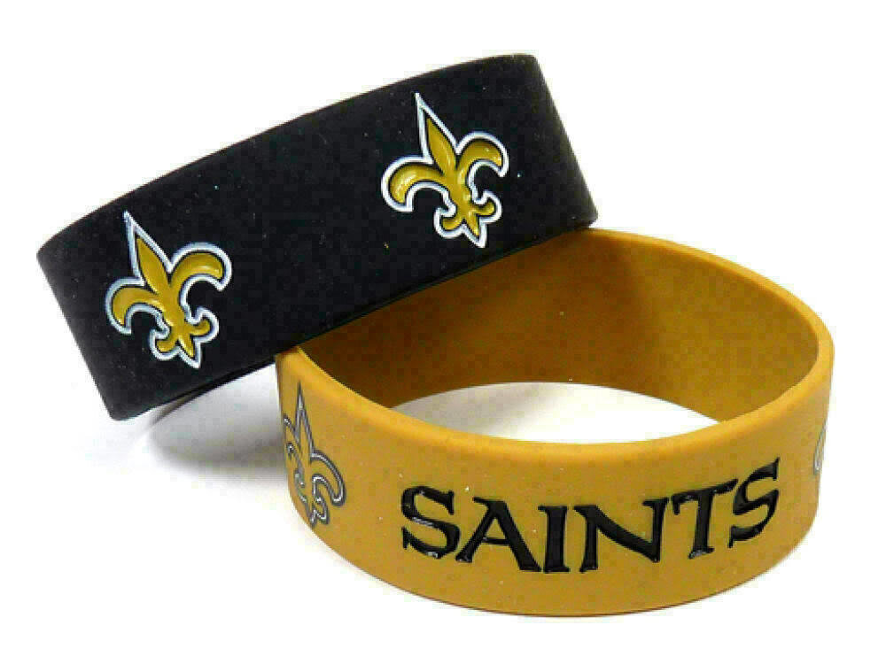 New Orleans Saints Rubber Bulk Wrist Bands