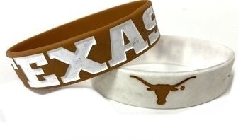 Texas Longhorns Rubber Bulk Wrist Bands