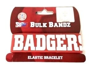 Wisconsin Badgers Rubber Bulk Wrist Band