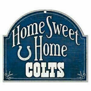 Indianapolis Colts 10"x 11" Home Sweet Home Wooden Sign
