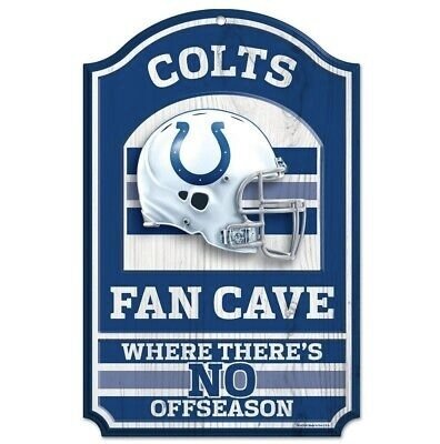 Indianapolis Colts 11"x 17" Wooden Fan Cave Sign