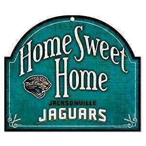 Jacksonville Jaguars 10"x 11" Home Sweet Home Wooden Sign