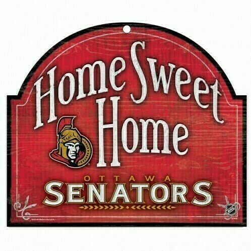 Ottawa Senators 10"x 11" Home Sweet Home Wooden Sign