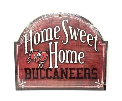 Tampa Bay Buccaneers 10"x 11" Home Sweet Home Wooden Sign