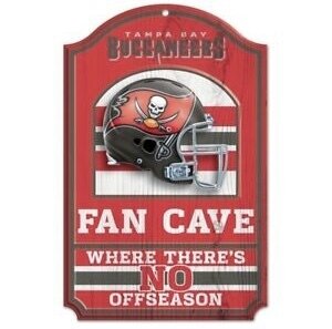 Tampa Bay Buccaneers 11"x 17" Wooden Fan Cave Sign
