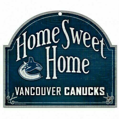 Vancouver Canucks 10"x 11" Home Sweet Home Wooden Sign