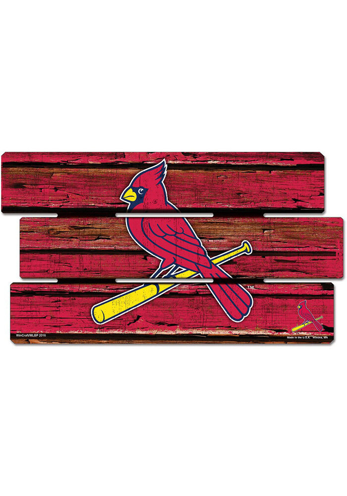 St. Louis Cardinals 14"x 25" Wood Fence Sign