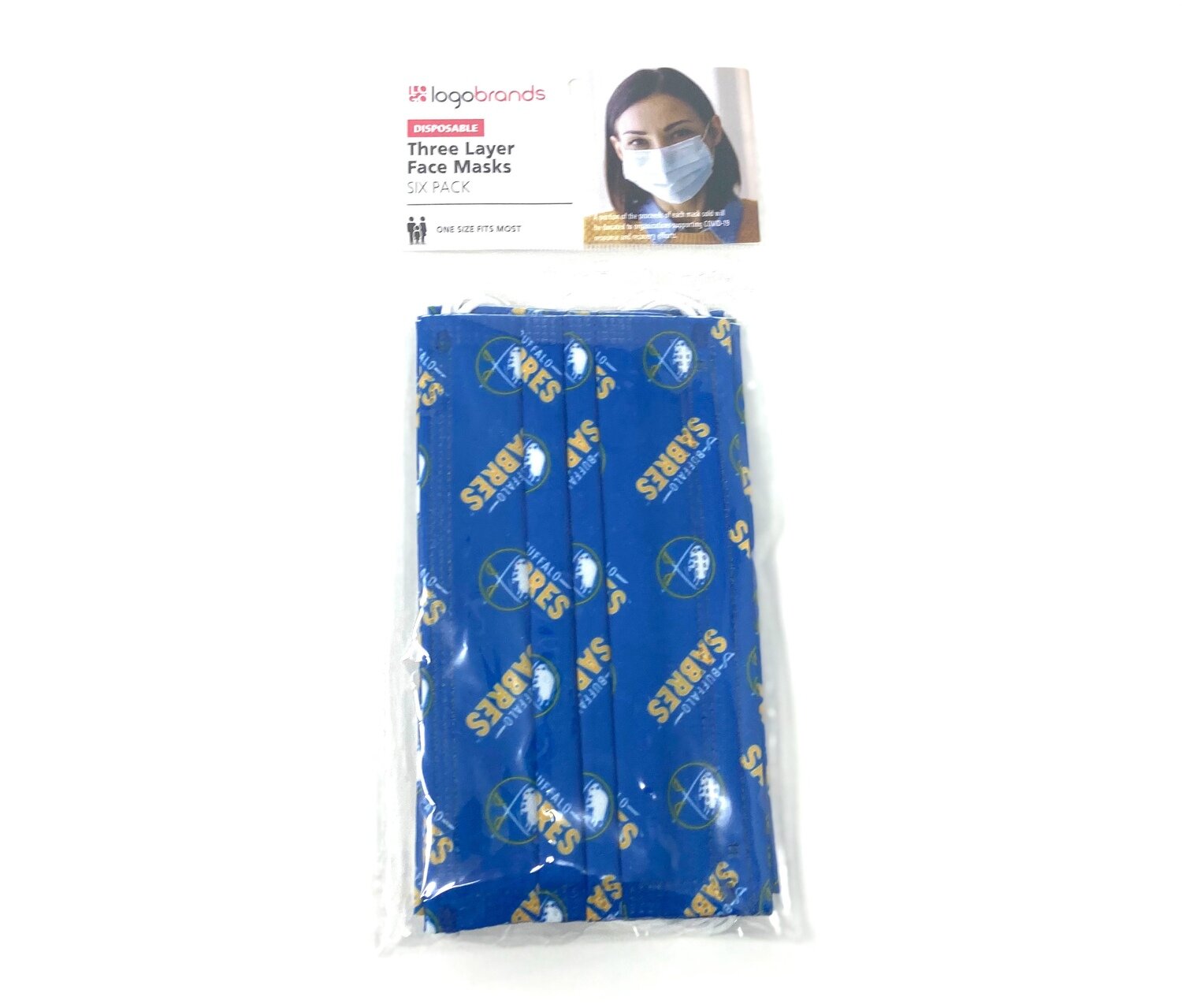 Buffalo Sabres Disposable Face Mask 6-Pack