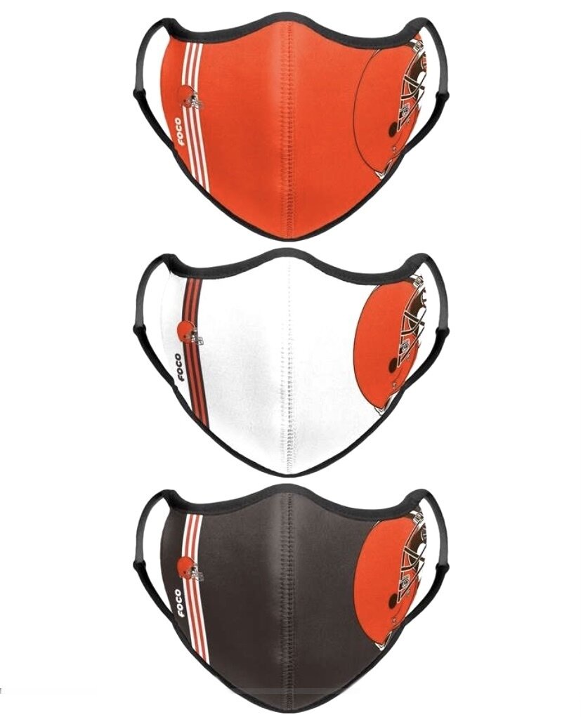 Cleveland Browns Sport High End Face Cover 3 Pack