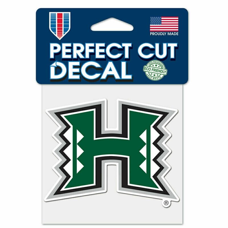 Hawaii Rainbow Warriors 4" x 4" Perfect Cut Color Decal