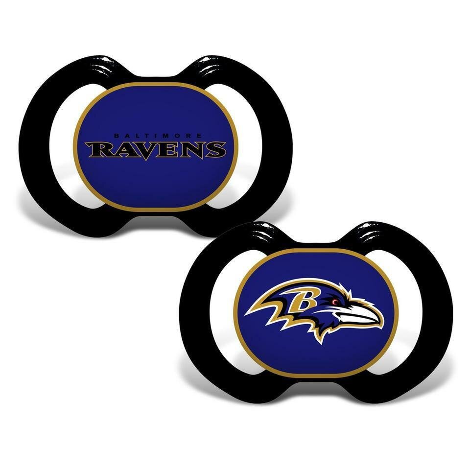 Baltimore Ravens 2 Pack Baby Pacifier Set