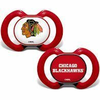 Chicago Blackhawks 2 Pack Baby Pacifier Set