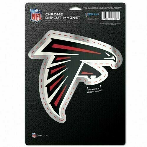 Atlanta Falcons Die Cut Chrome Magnet