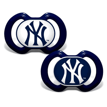 New York Yankees 2 Pack Baby Pacifier Set