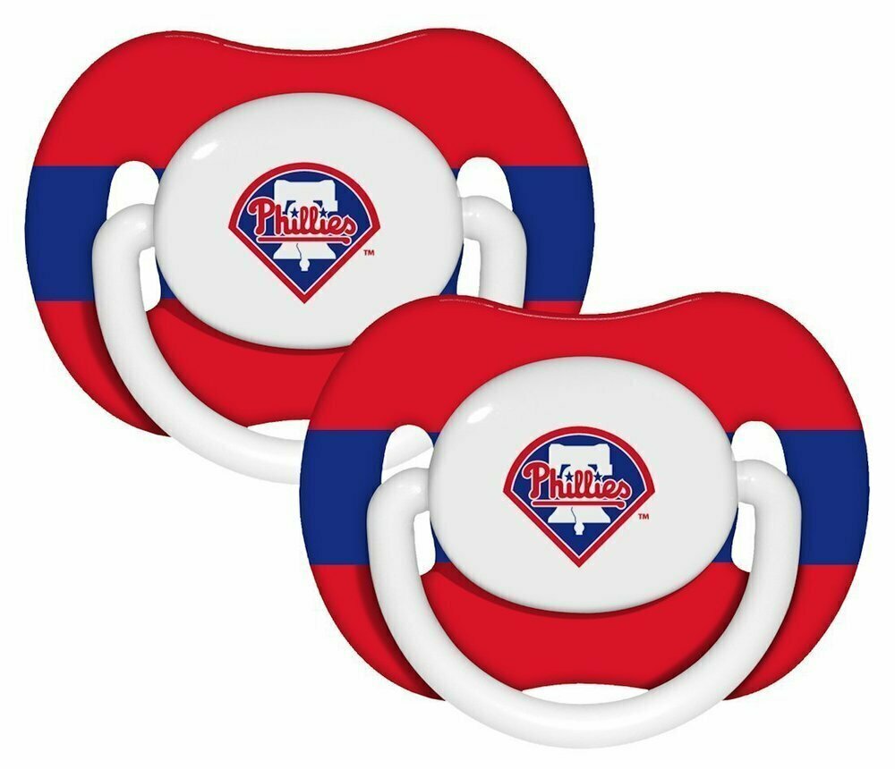 Philadelphia Phillies 2 Pack Baby Pacifier Set