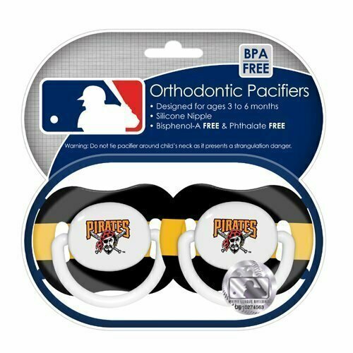 Pittsburgh Pirates 2 Pack Baby Pacifier Set