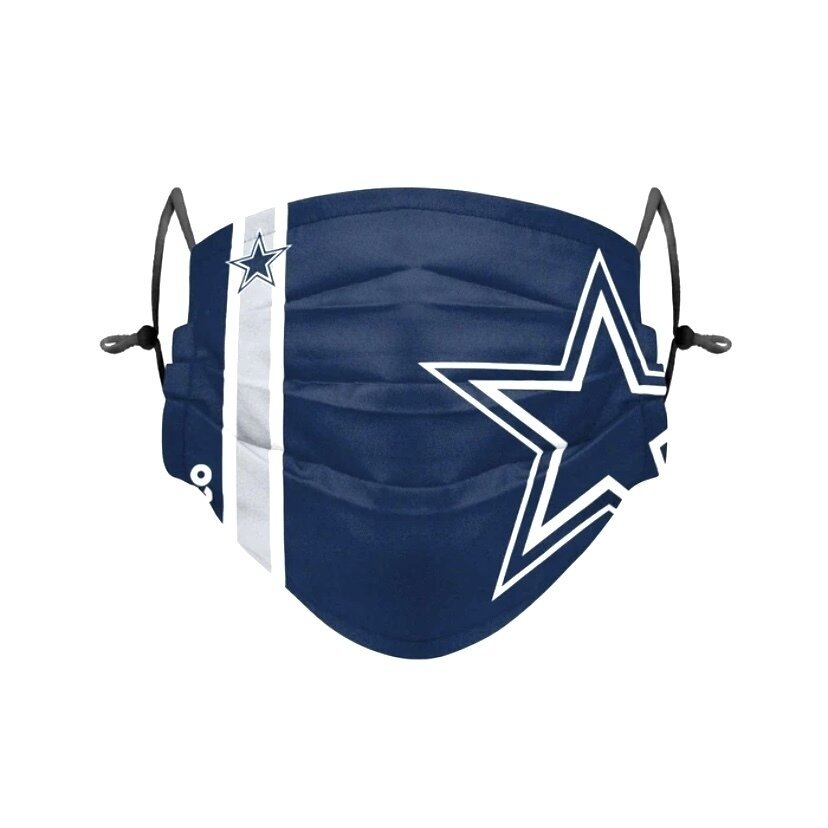 Dallas Cowboys Youth Adjustable Face Covering Mask