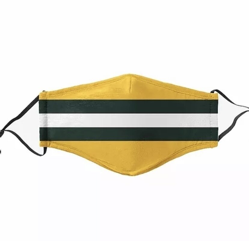 Green Bay Packers Team Design Pattern Face Mask