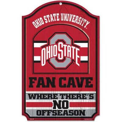 Ohio State Buckeyes 11"x 17" Wooden Fan Cave Sign