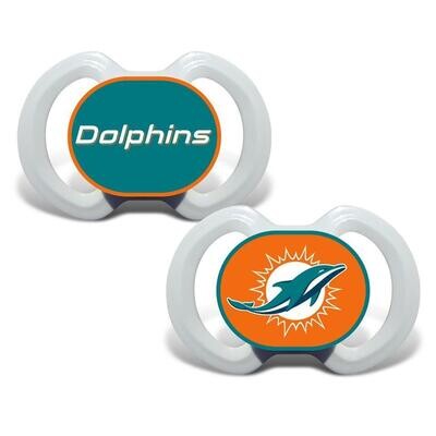 Miami Dolphins 2 Pack Baby Pacifier Set