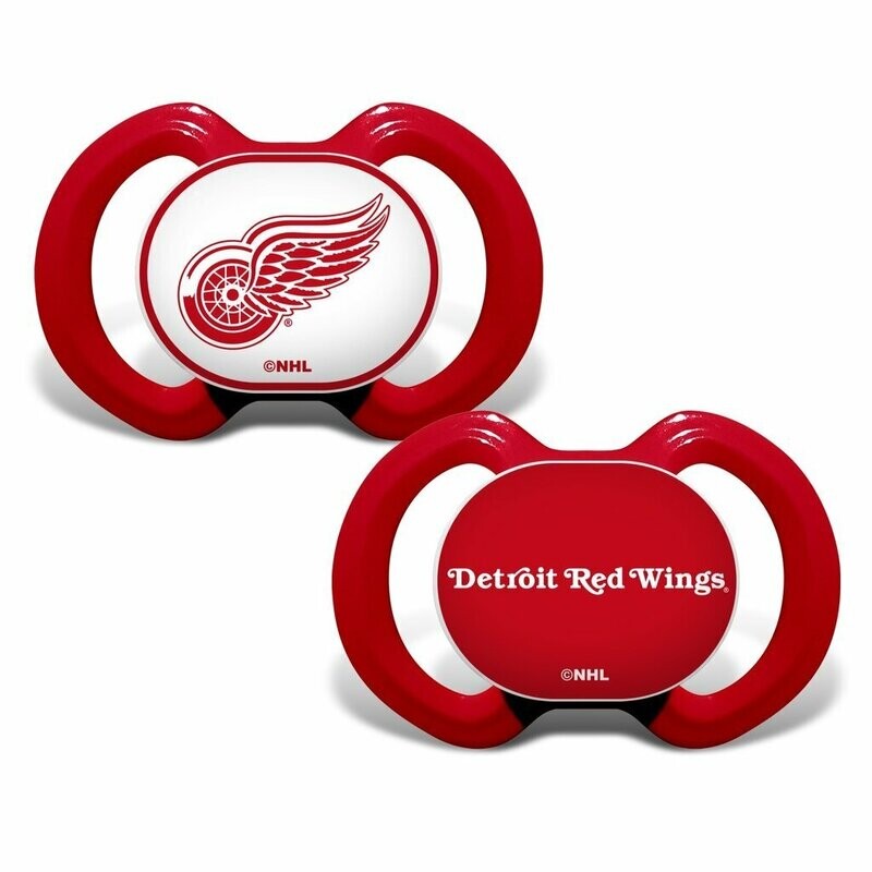 Detroit Red Wings 2 Pack Baby Pacifier Set