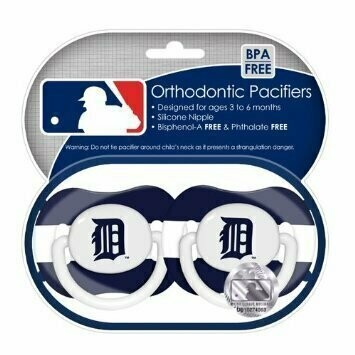 Detroit Tigers 2 Pack Baby Pacifier Set