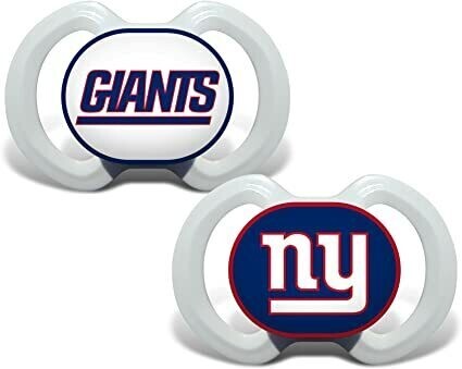 New York Giants 2 Pack Baby Pacifier Set