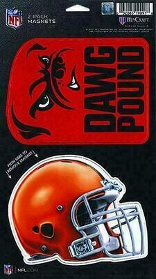 Cleveland Browns Die-Cut Magnets 2 Pack
