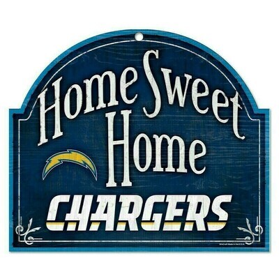 Los Angeles Chargers 10"x 11" Home Sweet Home Wooden Sign