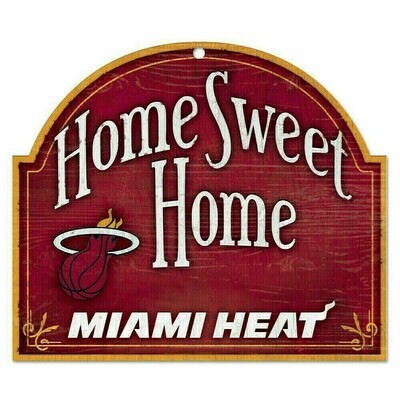 Miami Heat 10"x 11" Home Sweet Home Wooden Sign