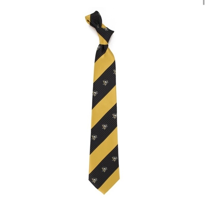 Pittsburgh Penguins Men's Woven Geo Striped Necktie