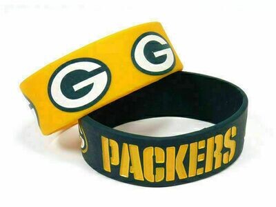 Green Bay Packers Rubber Bulk Wrist Bands
